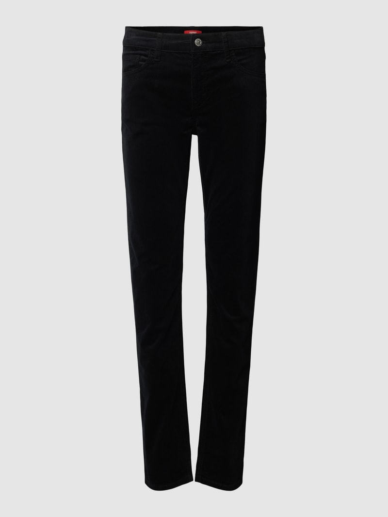 Cordhose im 5-Pocket-Design in schwarz