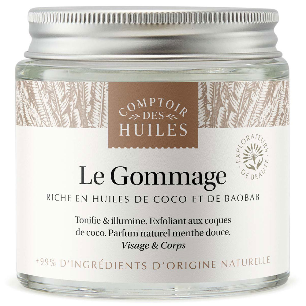 comptoir des huiles Gommage bio - Huile de Baobab & Coco 100ml en pot Soin