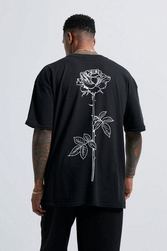 T-Shirt mit Rosen-Print