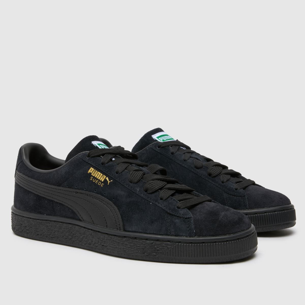PUMA – Svarta klassiska mockasneakers