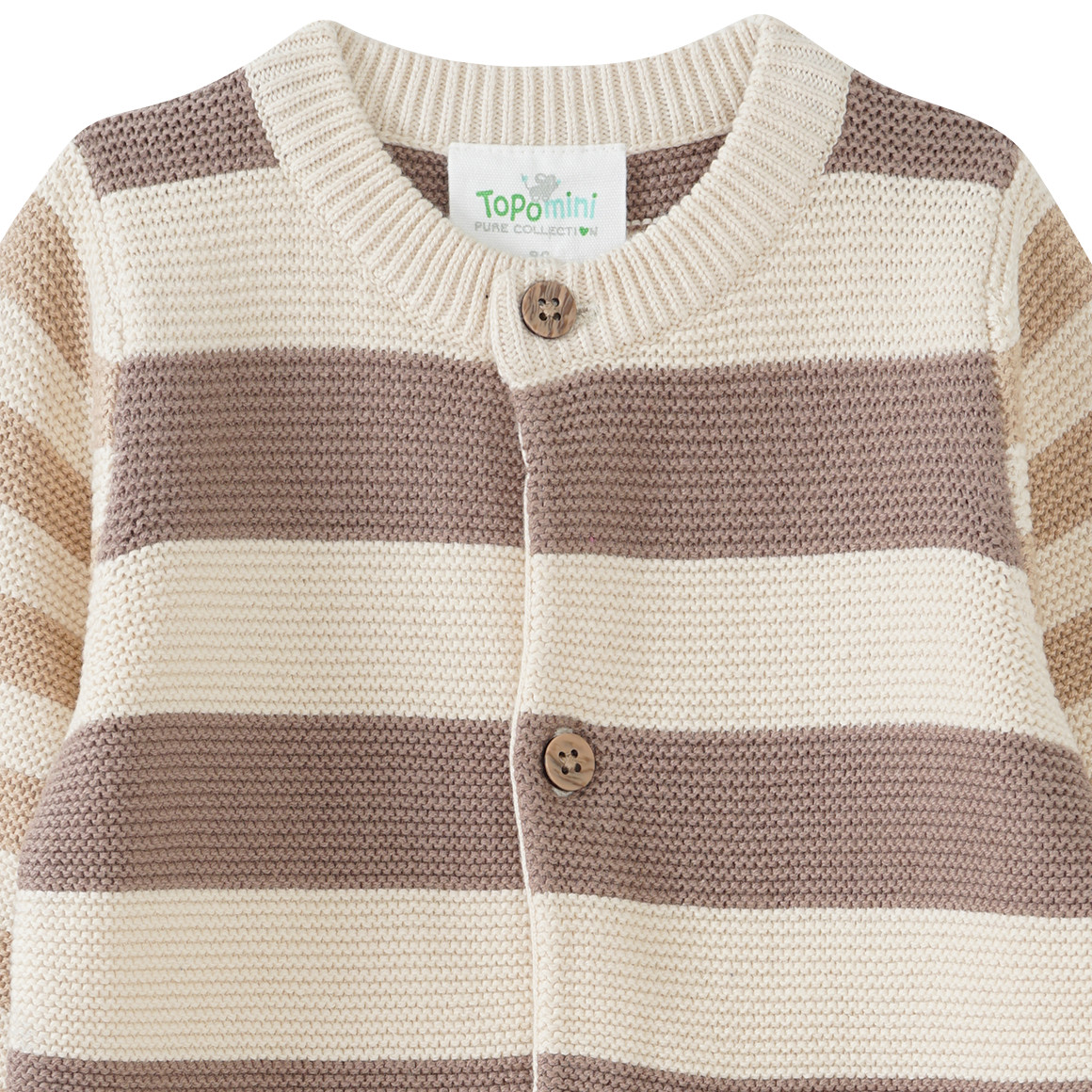 Baby Strickjacke mit Blockstreifen