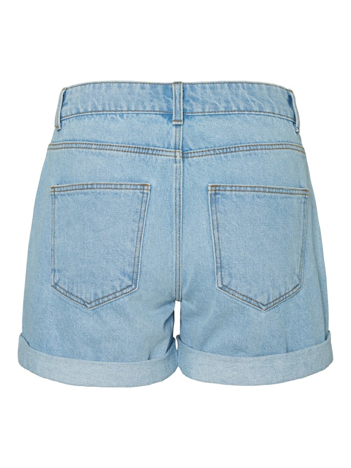 Noisy may Jeansshorts mit ausgefranstem Saum und fünf Taschen in Hellblau günstig kaufen S