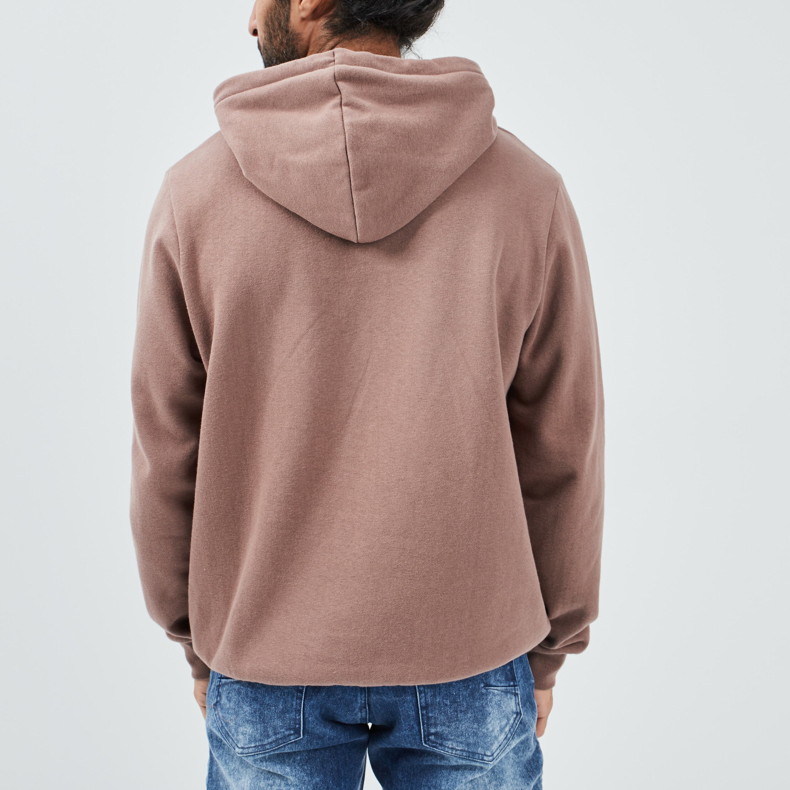 Sweat à capuche hoodie Liberto vieux rose homme | La Halle