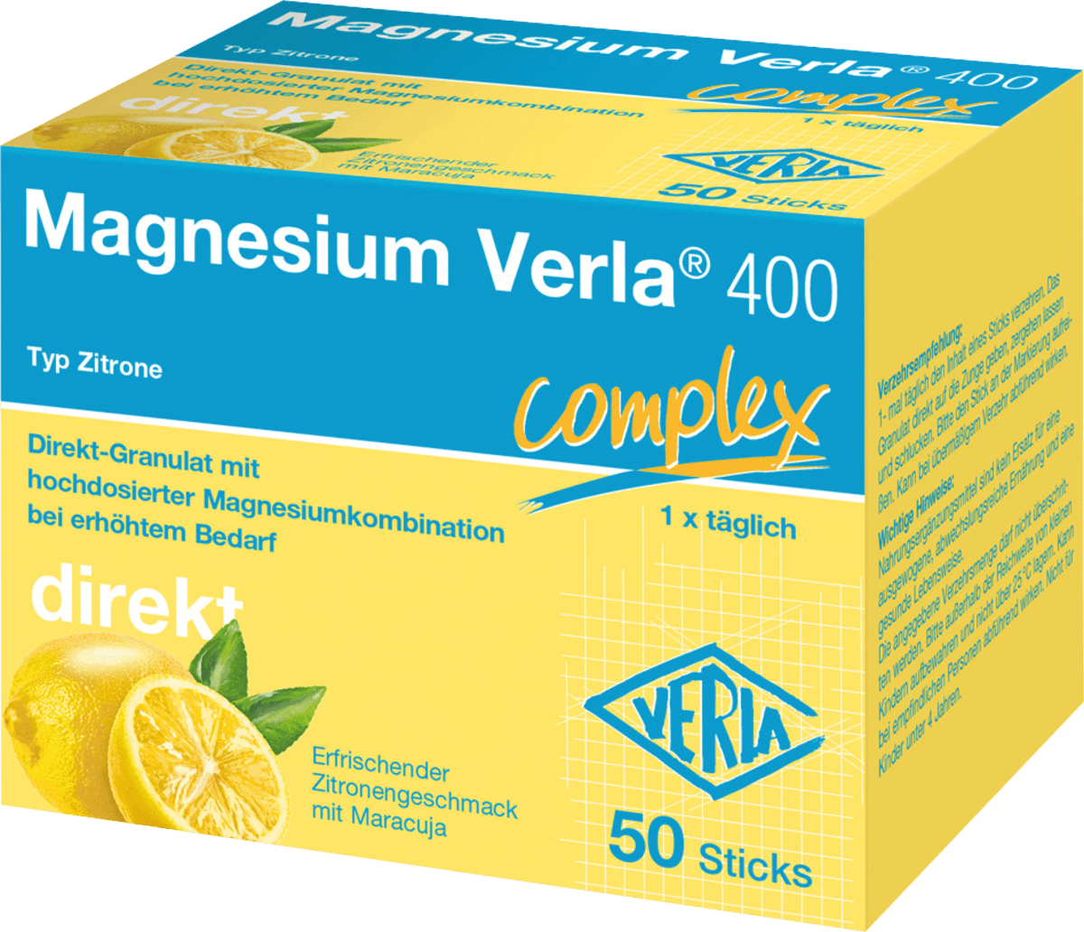 Magnesium 400 Zitrone Direkt-Granulat, 50 St