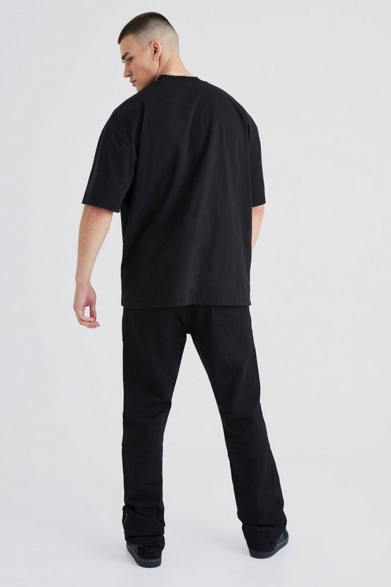 Tall Slim-Fit Cargohose mit Reißverschluss und Farbspritzern