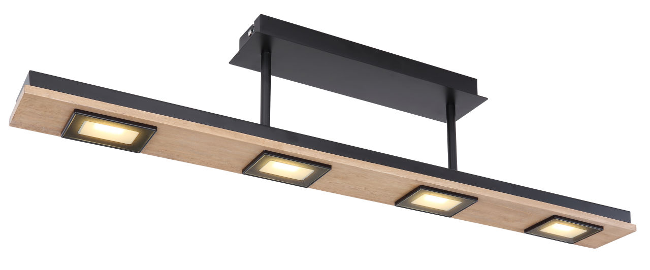 Globo Lighting - JOYA - Deckenleuchte Metall schwarz matt, 4x LED