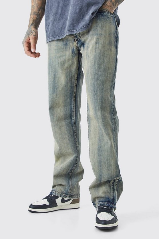 Tall lockere Jeans mit Reißverschluss-Saum