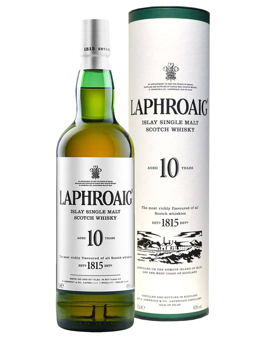 Islay Single Malt Scotch Whisky Aged 10 Years Laphroaig 0,7 ℓ, En Étui
