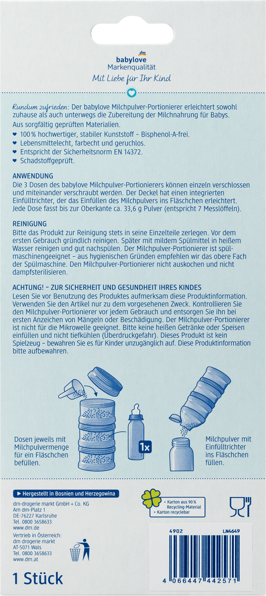 Milchpulver-Portionierer, 1 St