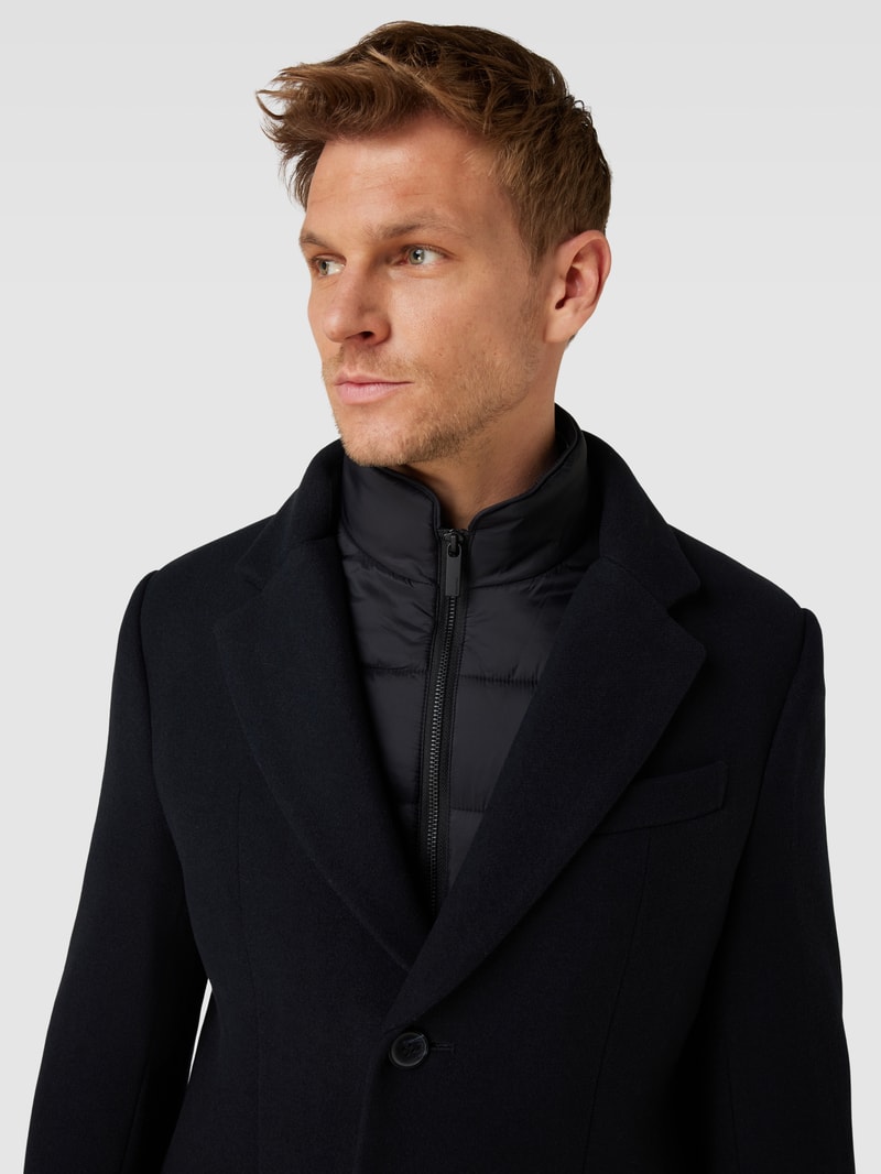Mantel im Double-Layer-Look Modell 'JOSEPH' in schwarz
