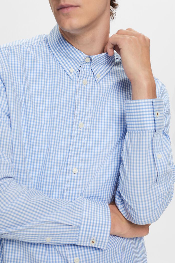 Button-Down-Hemd mit Vichy-Muster, 100% Baumwolle