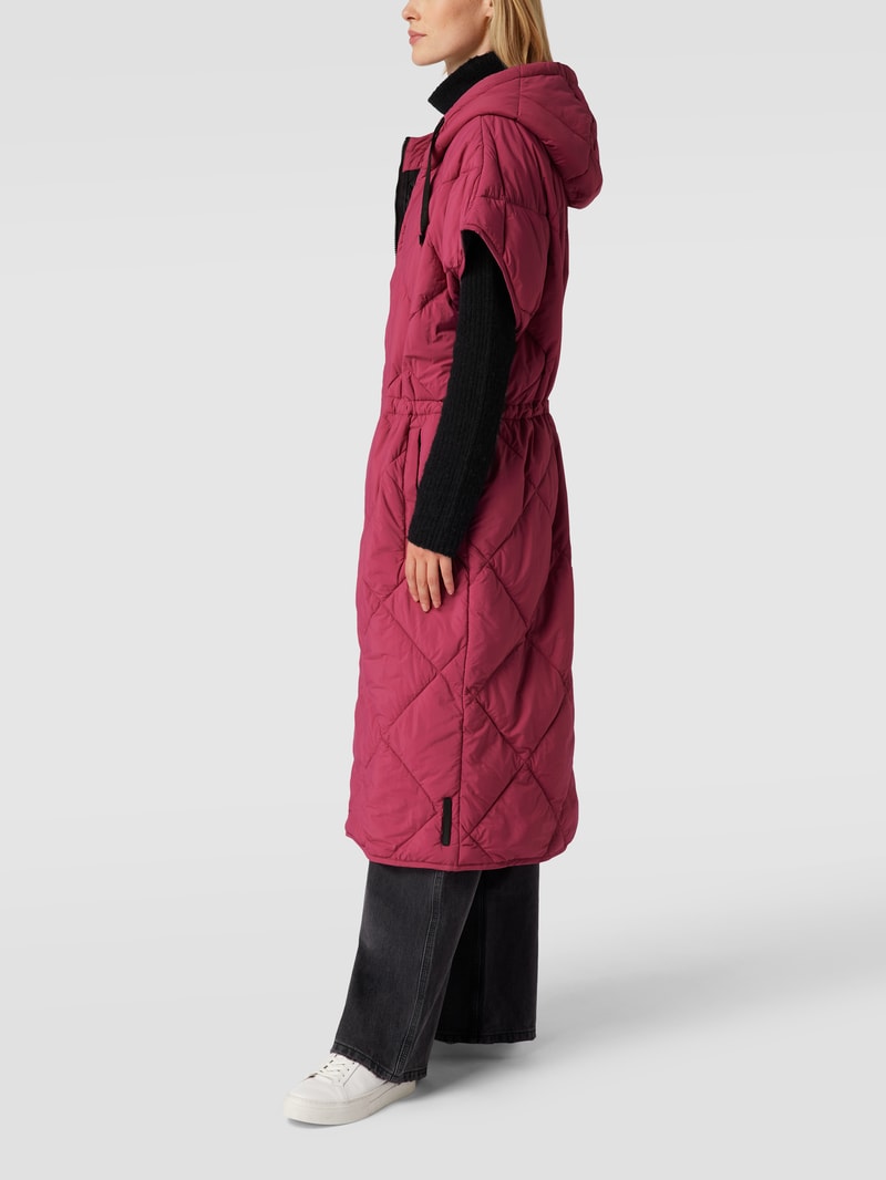 Steppweste mit Kapuze in pink