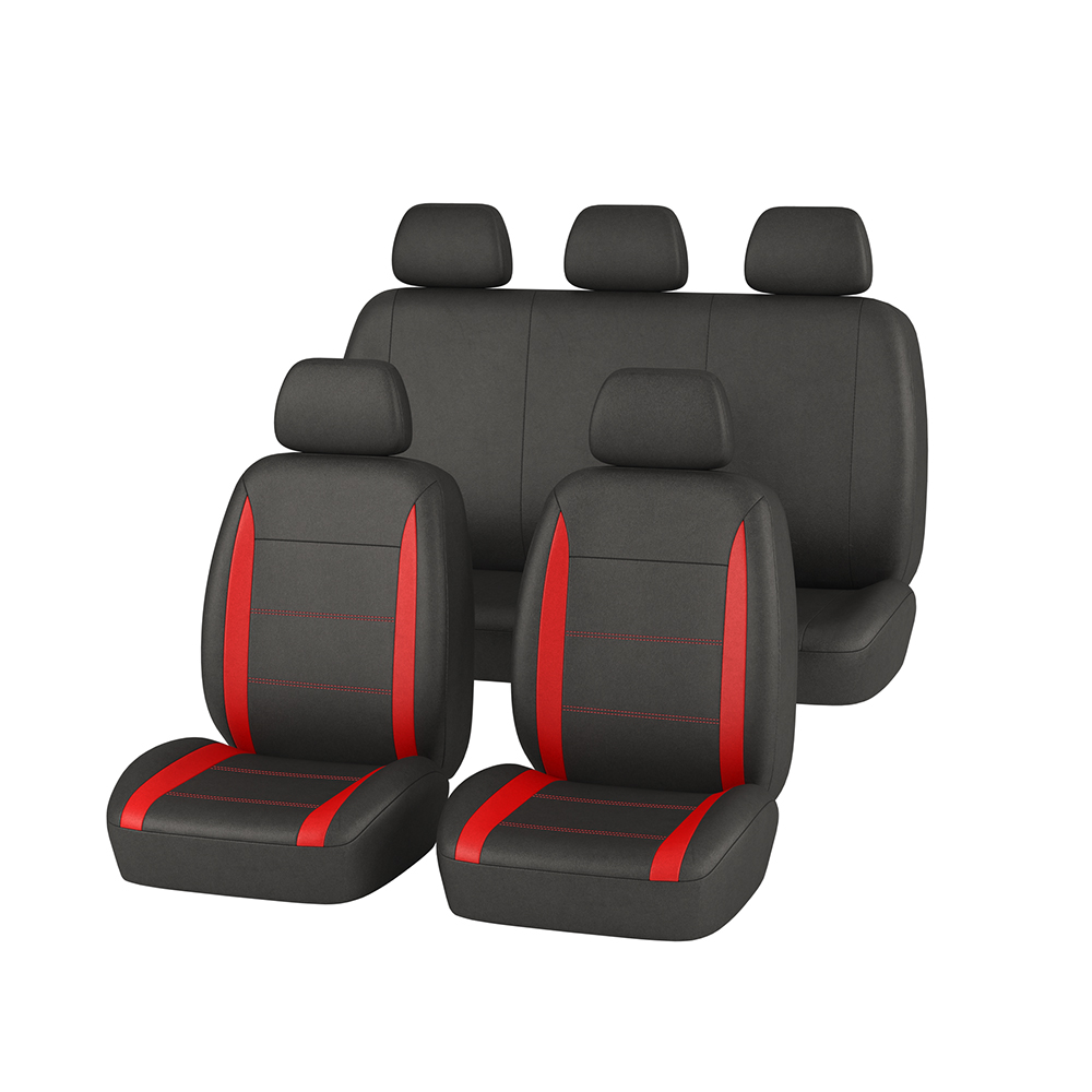 Universal-Sitzbezug-Set schwarz-rot, 9-teilig - ATU