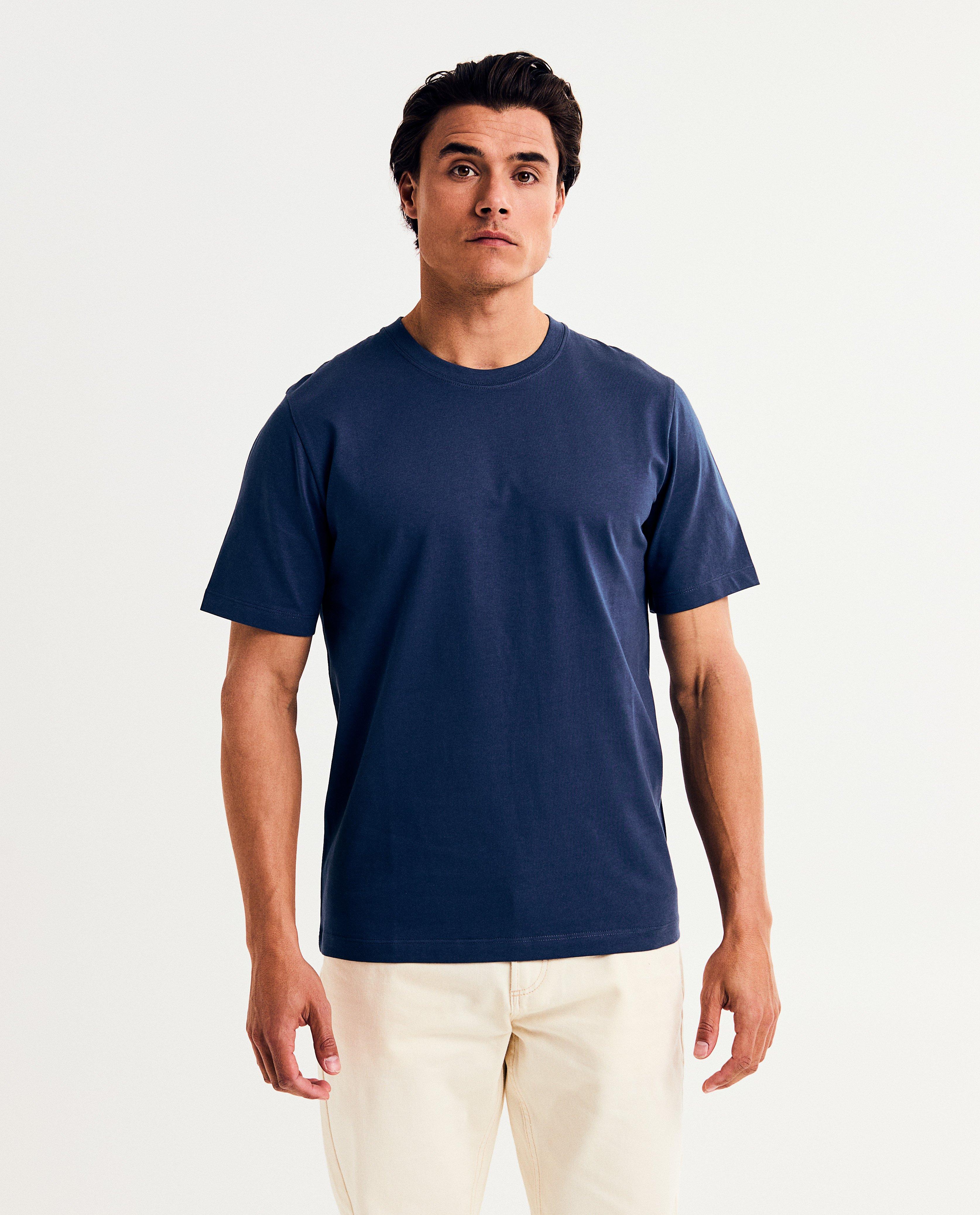 Blå t-shirt i ekologisk bomull från Quarterback