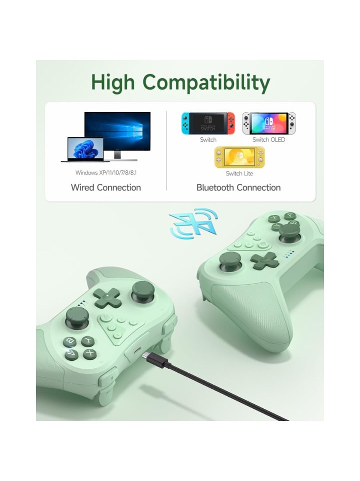 COFI 1453 Wireless Controller Switch, Bluetooth Controller in Grün günstig kaufen 1