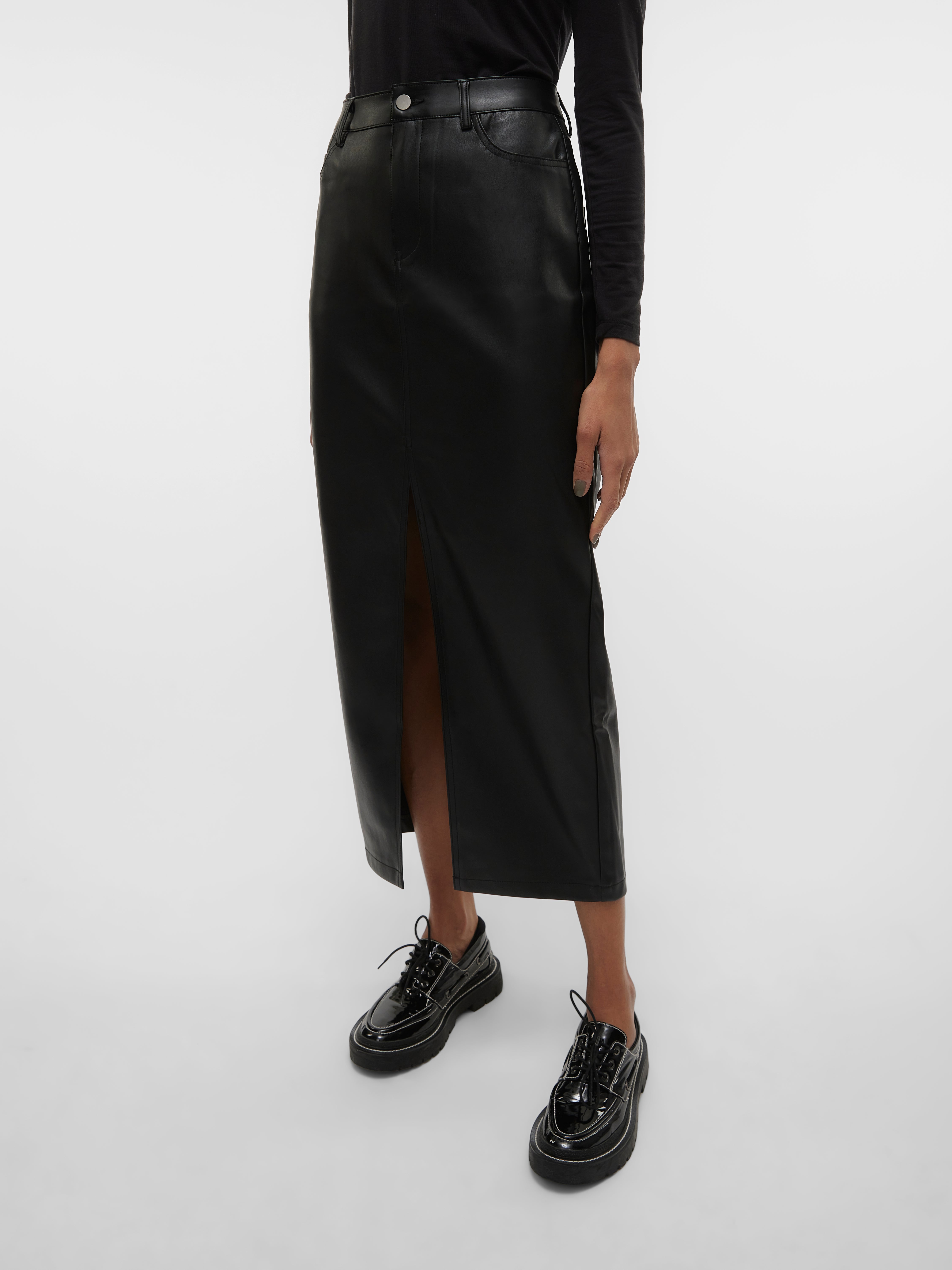VMBEVERLY Hohe Taille Langer Rock