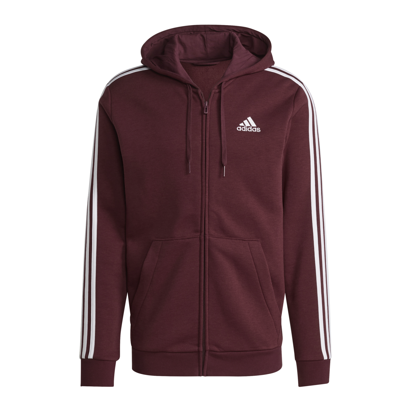 adidas Essentials 3S Kapuzenjacke Rot Weiss