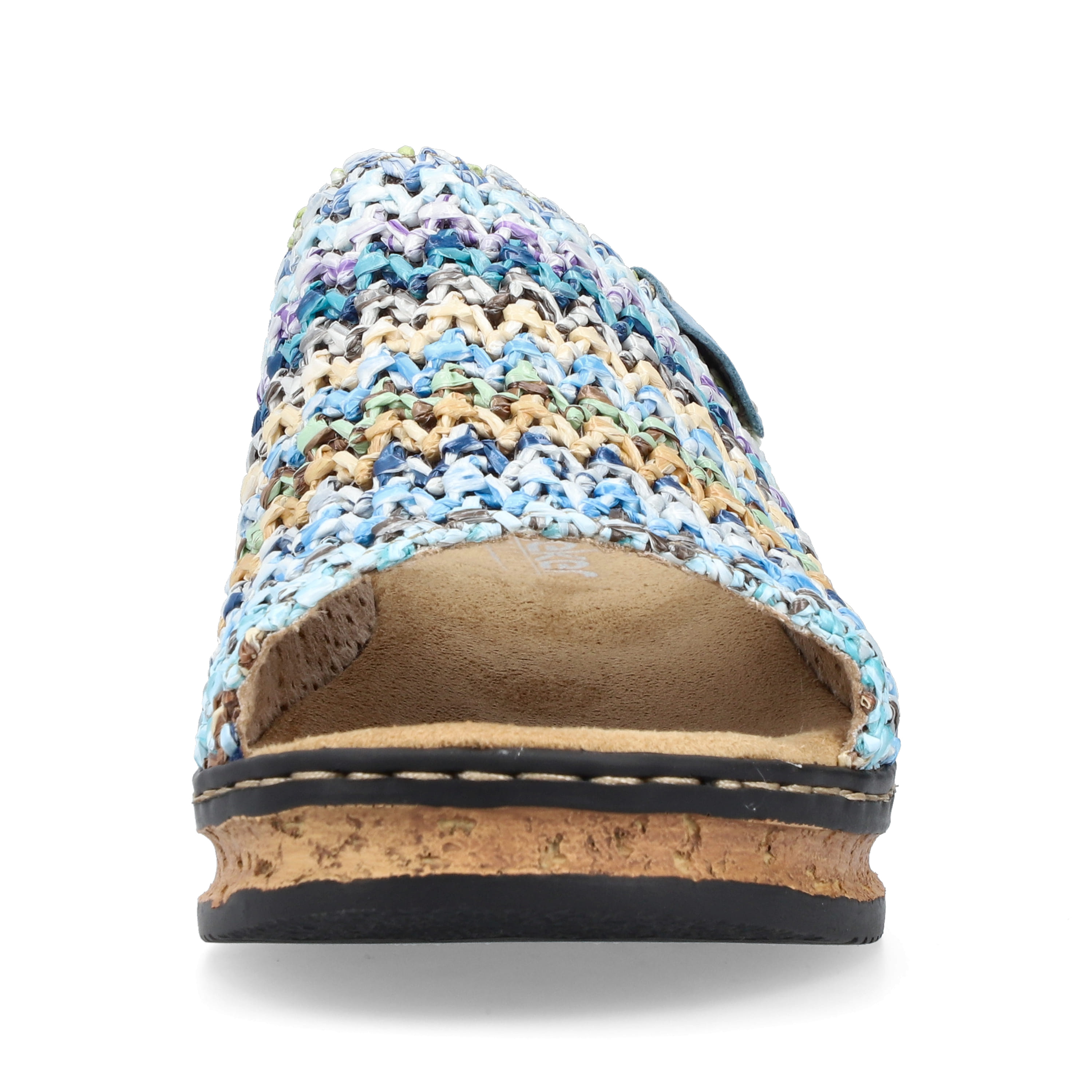 Rieker Damen Pantoletten multi-himmelblau