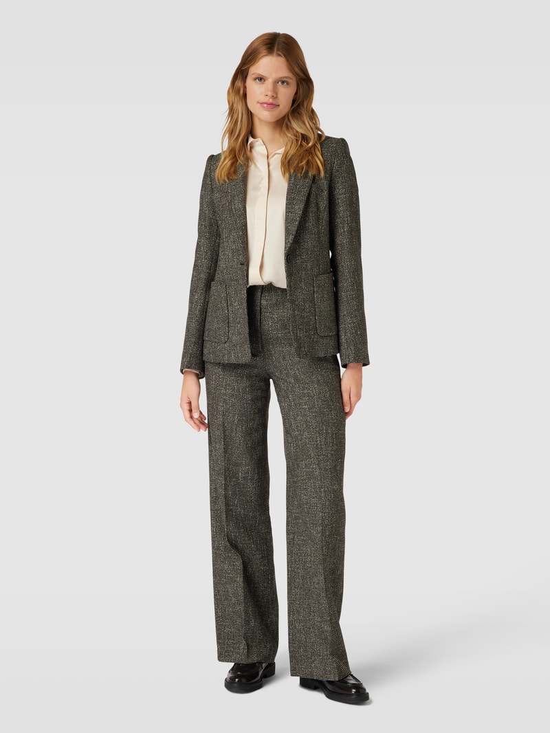 Blazer mit Reverskragen in schwarz