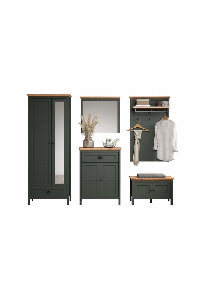 ebuy24 Garderobenmöbel Stanton Grün 261 x 39 cm günstig kaufen onesize