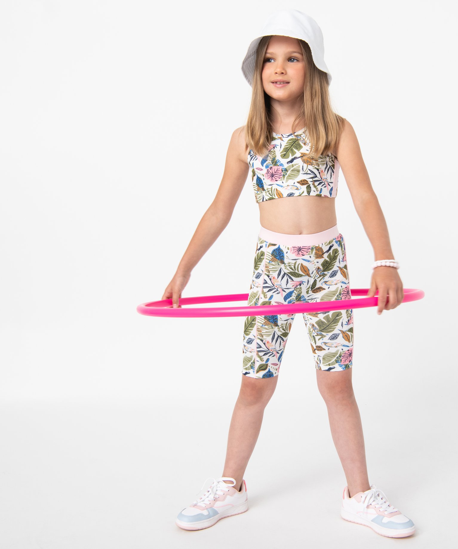 Débardeur de sport fille forme brassière ecru | GEMO