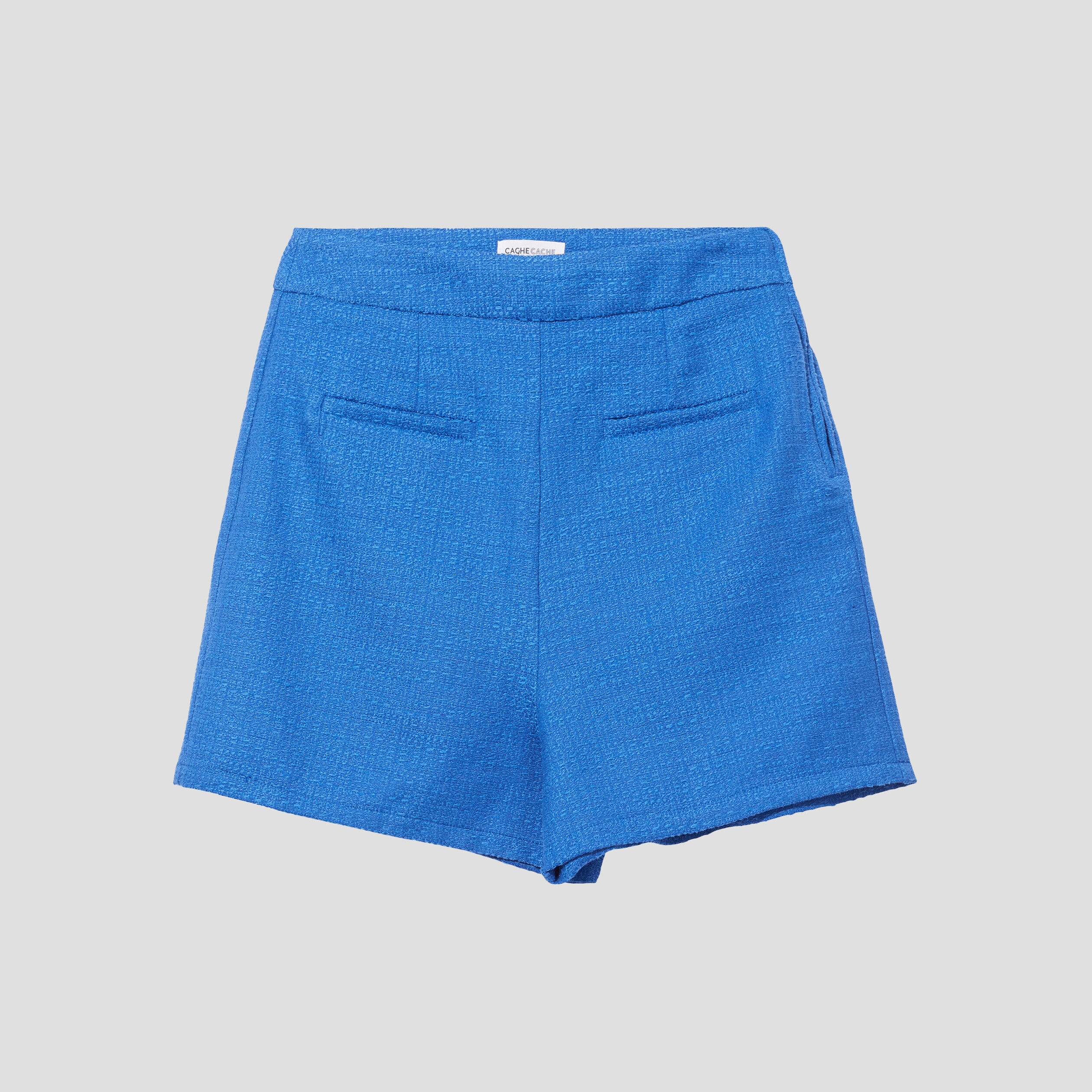 Short ajusté taille haute bleu roi femme | Cache Cache
