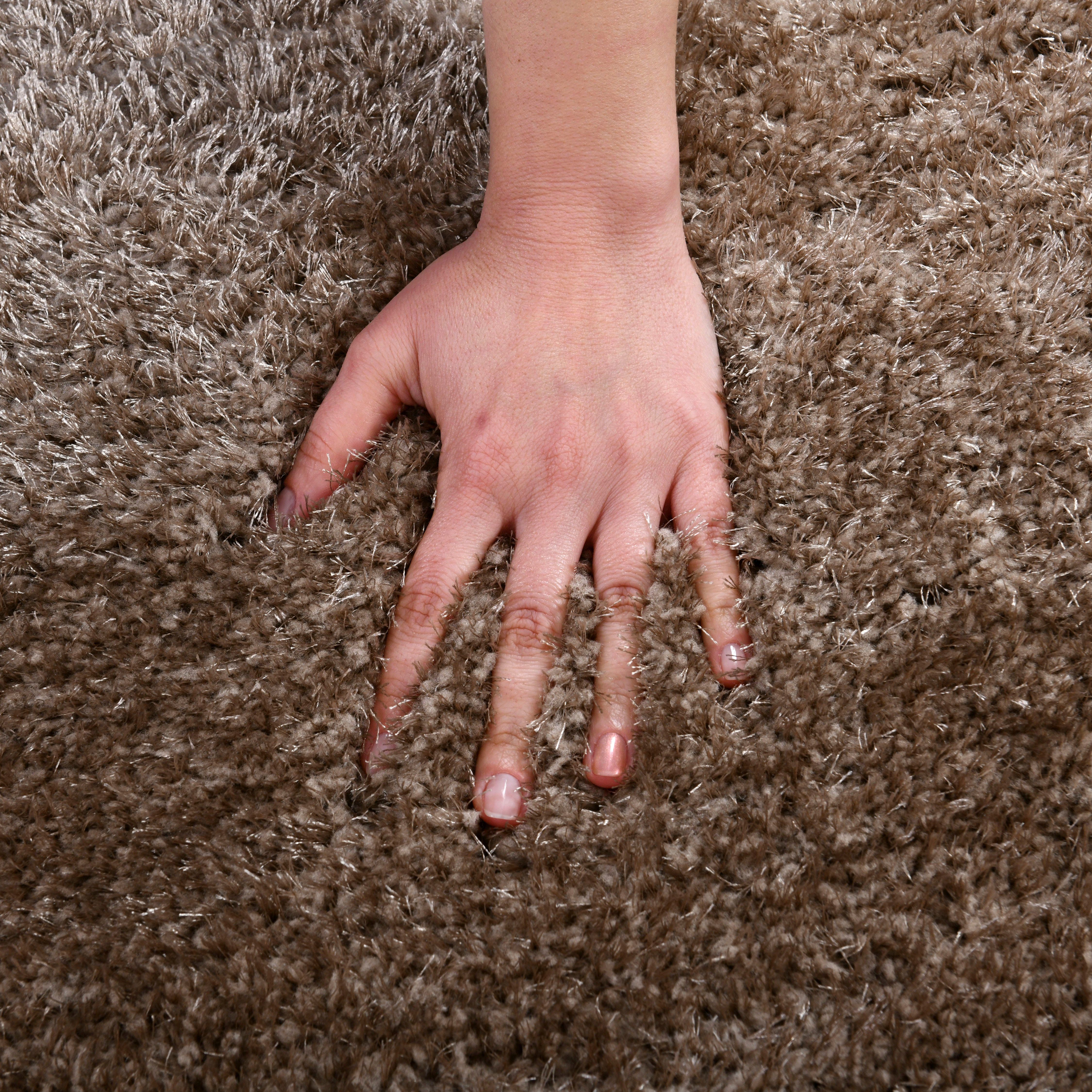 Hochflor-Teppich Malin, Home affaire, rechteckig, Höhe: 43 mm, Shaggy in Uni-Farben, einfarbig, leicht glänzend, besonders weich