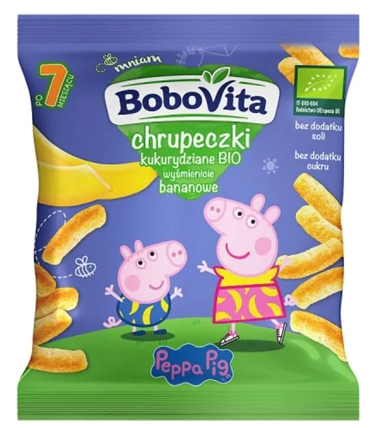 Βιολογικά τσιπς καλαμποκιού-μπανάνας Bobovita