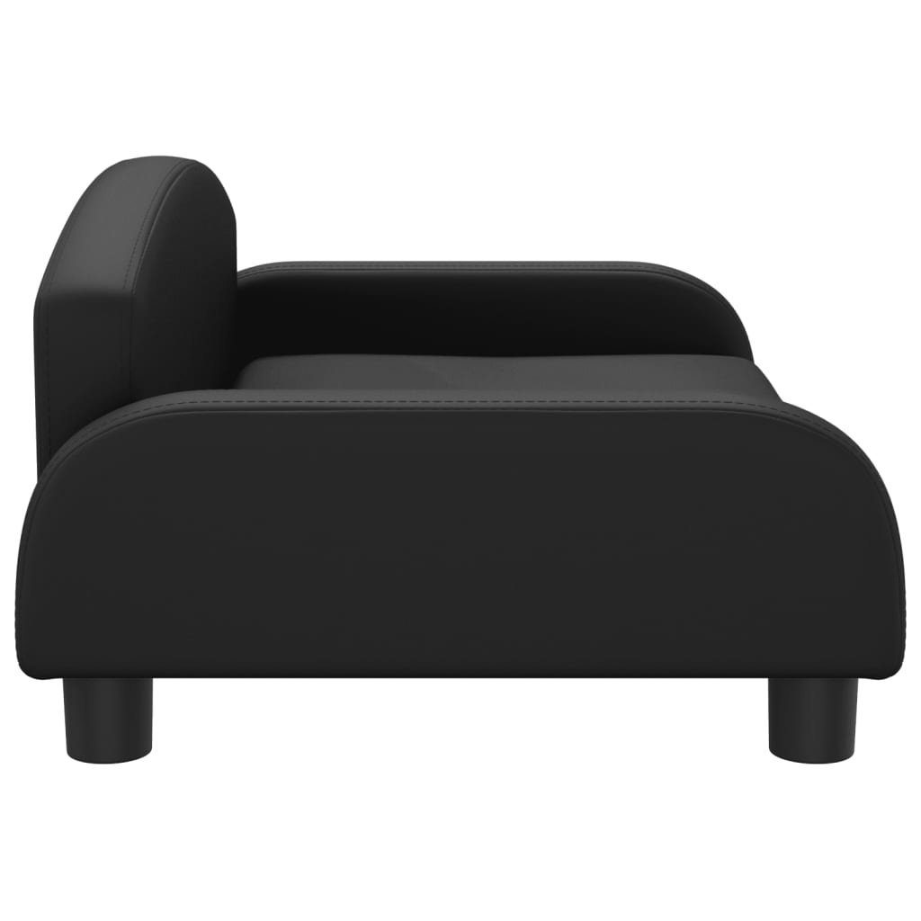 vidaXL Kindersofa Kindersofa Schwarz 70x45x30 cm Kunstleder Kindercouch Kindermöbel Kind