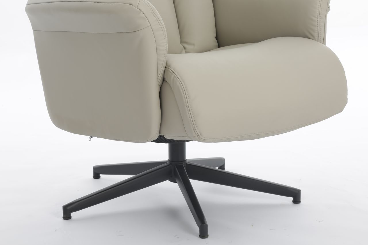 Happy Home Happy Home gepolsteter Relaxsessel mit Hocker HWP61-BEI beige