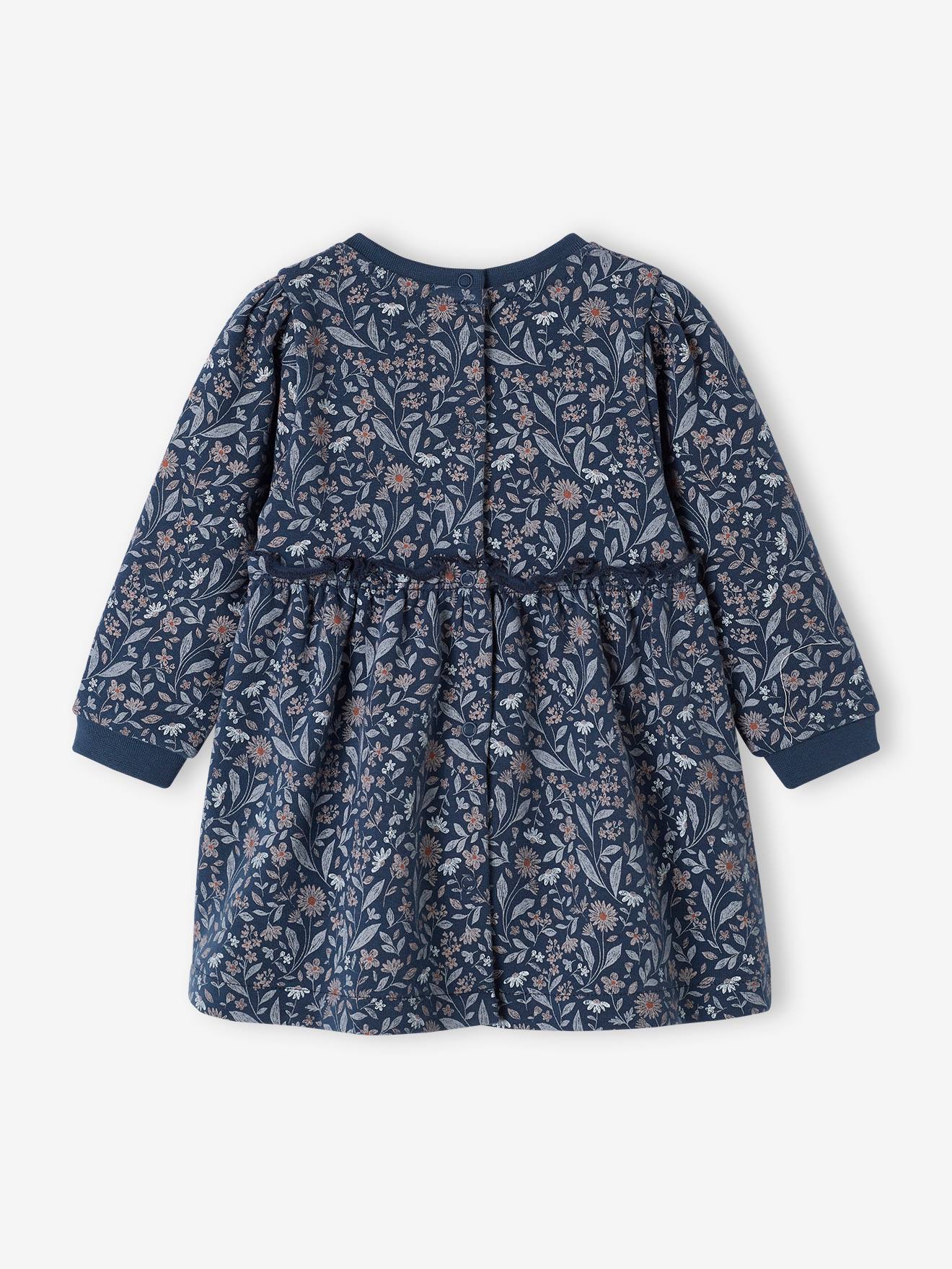 Vertbaudet Mädchen Baby Sweatkleid - nachtblau
