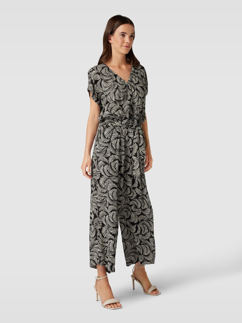 Jumpsuit mit Animal-Print Modell 'Marta' in schwarz