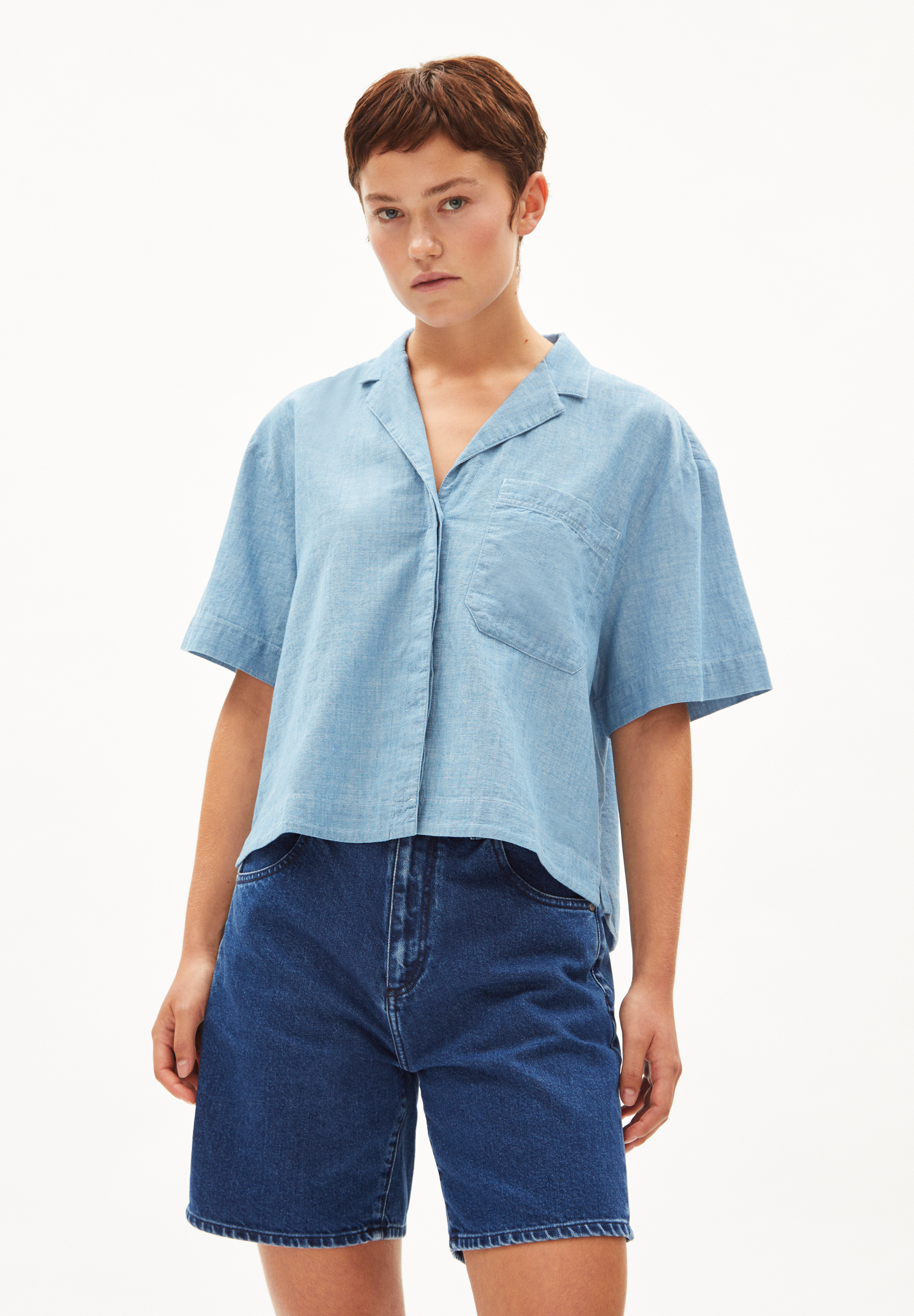 Bluse Loose Fit aus Bio-Baumwolle