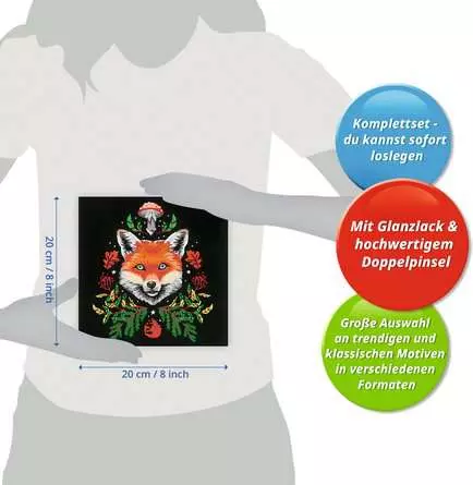 CreArt Pixie Cold: Fuchs - Malen nach Zahlen für Erwachsene