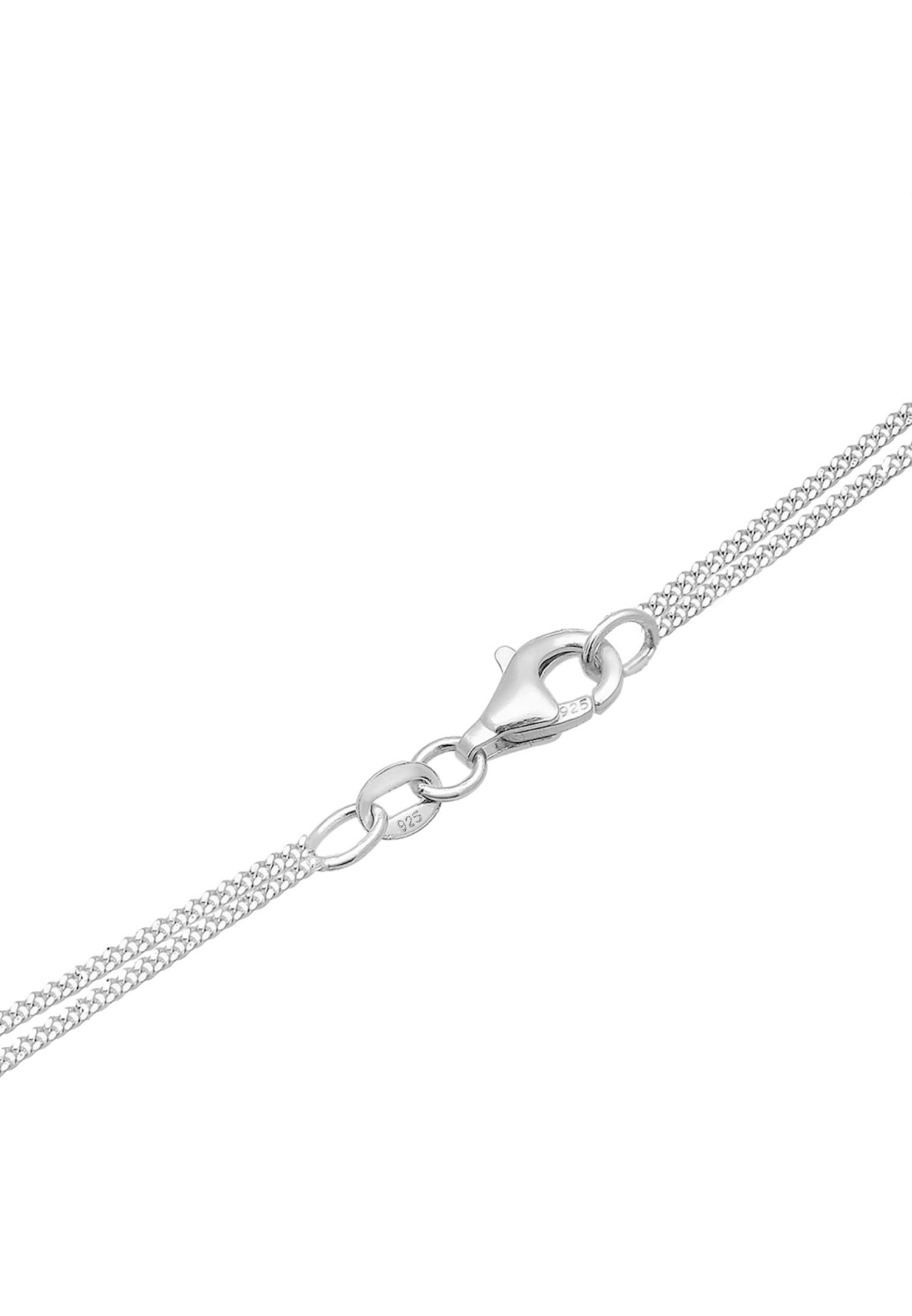 Collana a strati da donna Elli con ciondolo a cuore e cristallo in argento 925