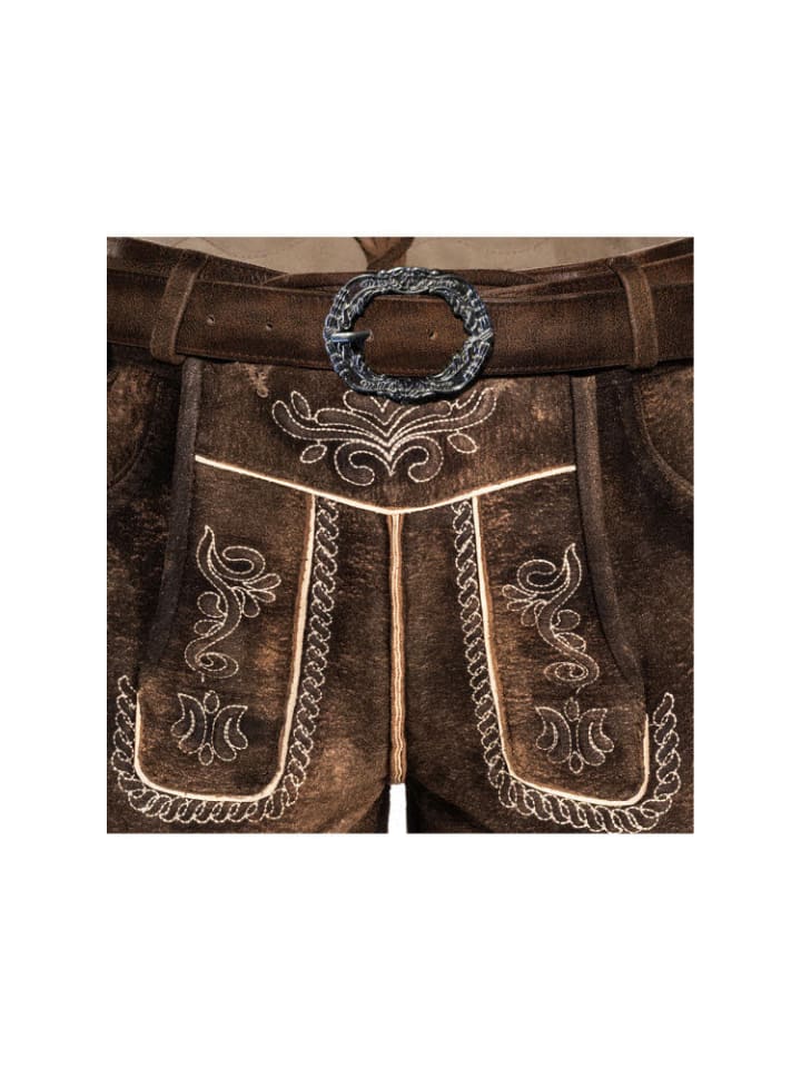 Nübler Kinderlederhose kurz Adam in Dunkelbraun günstig kaufen
