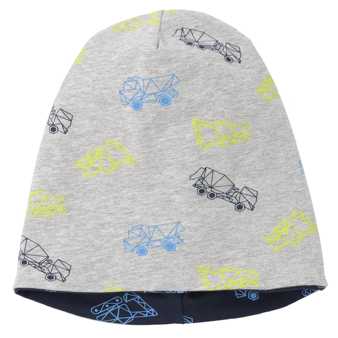 Jungen Mütze mit Baustell-Motiven