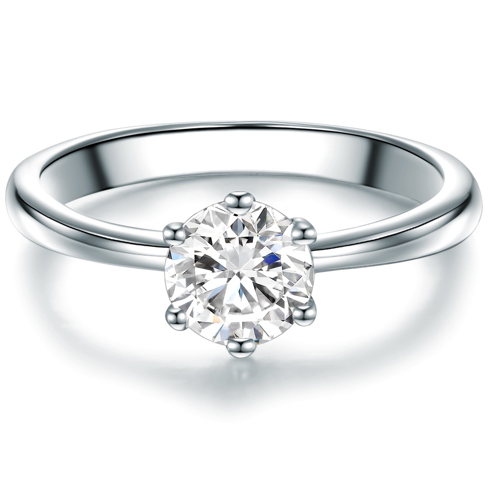 Trilani Bague en argent Argent sterling Oxyde de zirconium (CZ) en Argent Bague
