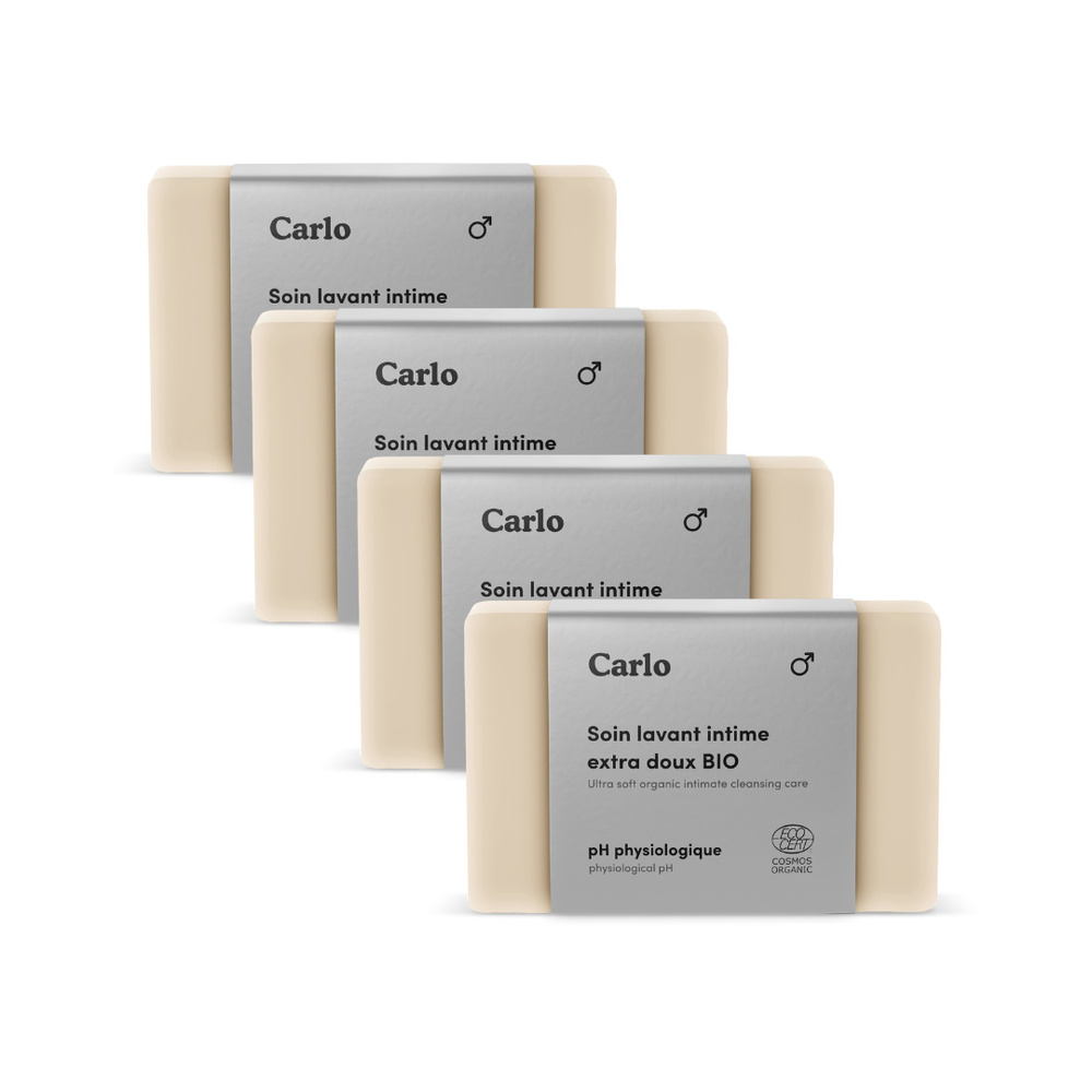 carlo & carla Soin lavant solide dédié aux parties génitales masculines certifié bio, 0 parfum Hygiène intime masculine