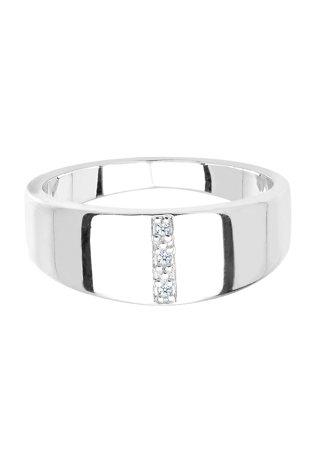 Elli DIAMONDS Dame Basic Diamantring (0,015 ct.) i 925 Sterlingsølv