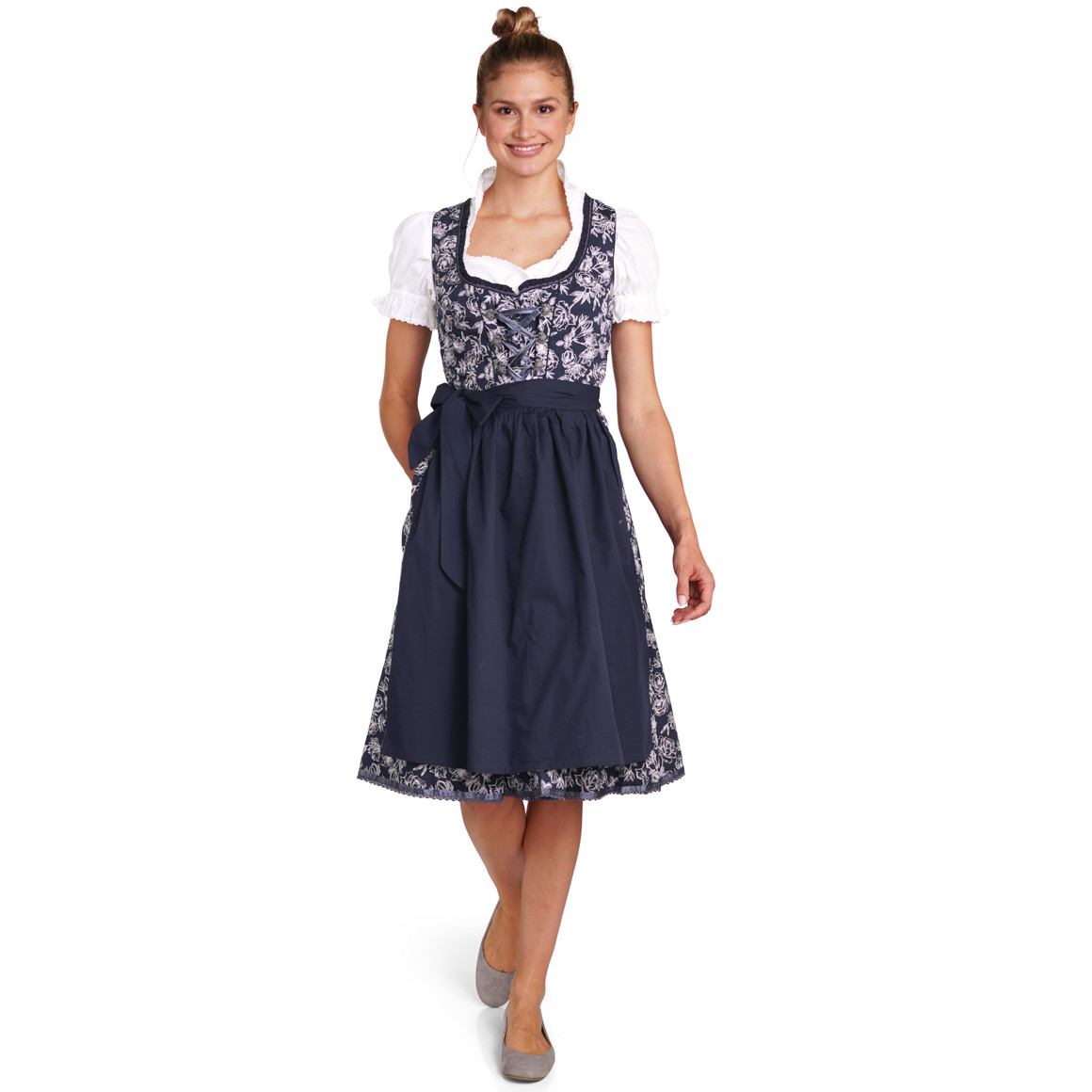 Damen Dirndl, Bluse und Schürze