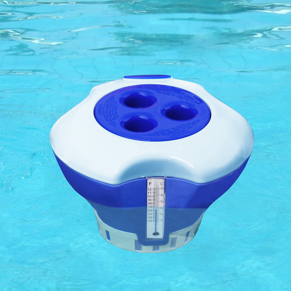 Casaria monzana® Chlordosierer Ø 17cm blau-weiß