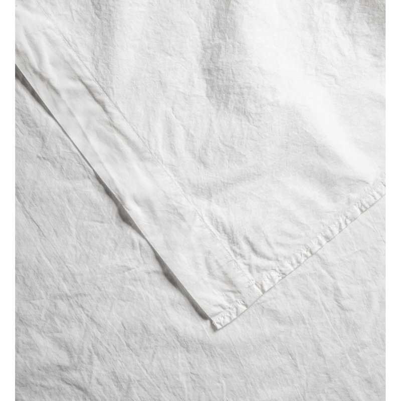 Drap plat 1 personne en Percale de Coton Bio lavé 180 x 290 cm