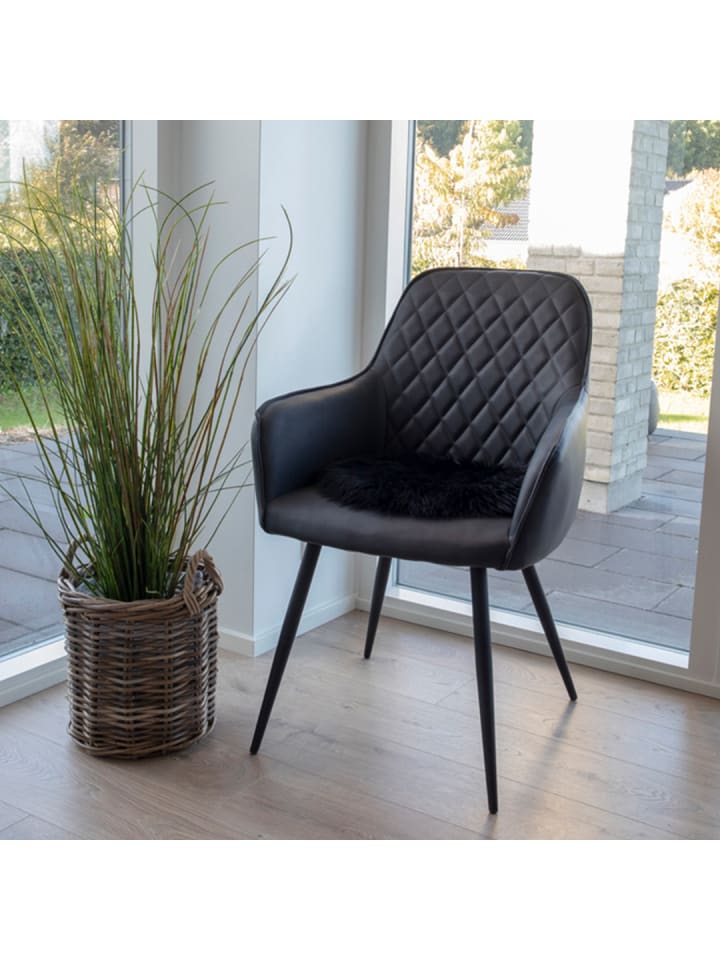 ebuy24 Lammfell Laila Schwarz 35 x 35 cm günstig kaufen onesize