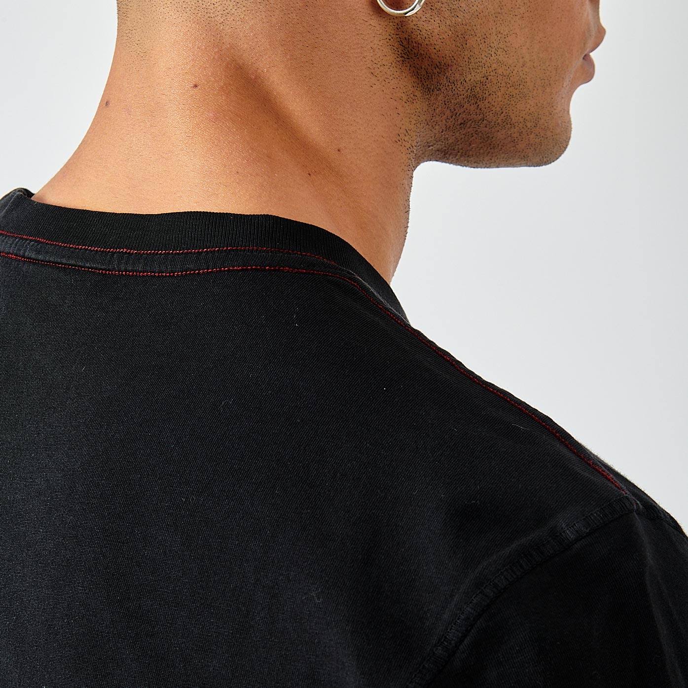 BAREL  T-shirt noir homme 100% coton