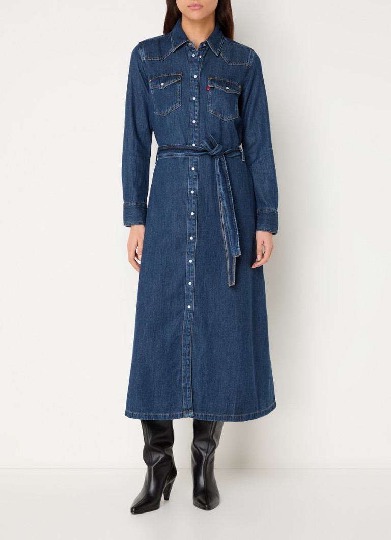 Vestido camisero midi Levi's Quinney de mezcla de lyocell con cinturón.