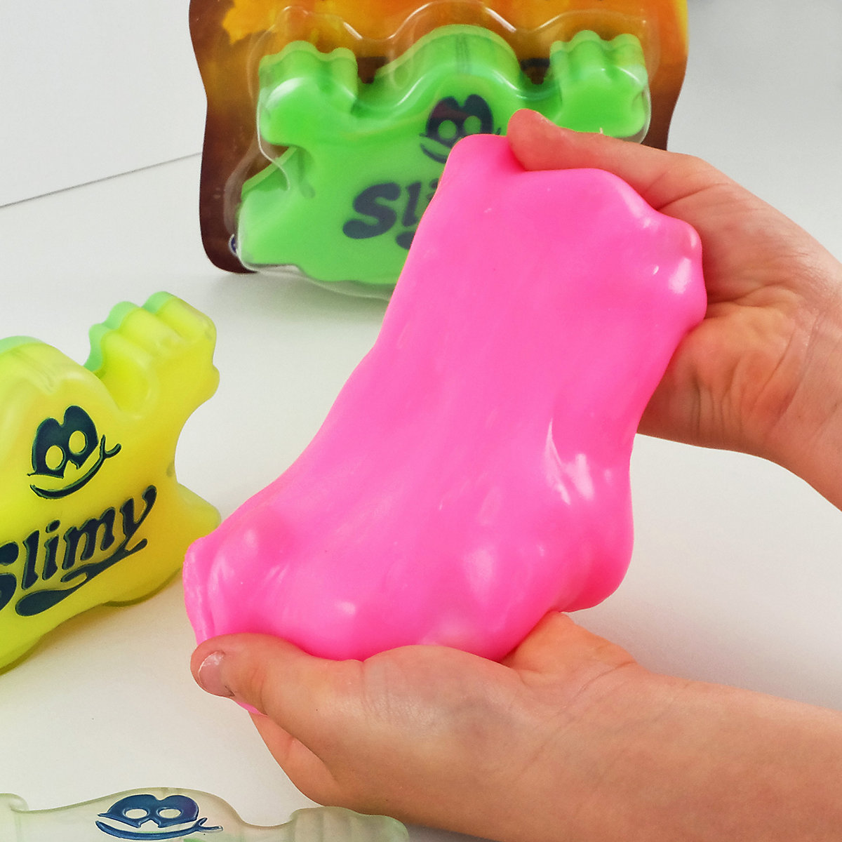 SLIMY® Mega Elastic 150g - Original Mega Slime Spielmasse für Spielspaß mit superdehnbarem Schleim in der Original Slimy Dose