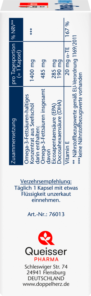 Omega-3 1400 Kapseln 30 St, 59,2 g