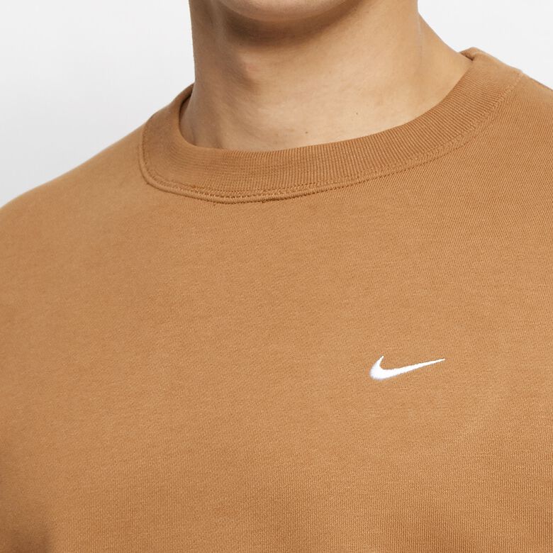 NIKE NRG Solo Swoosh Fleece Crew ale brown/white