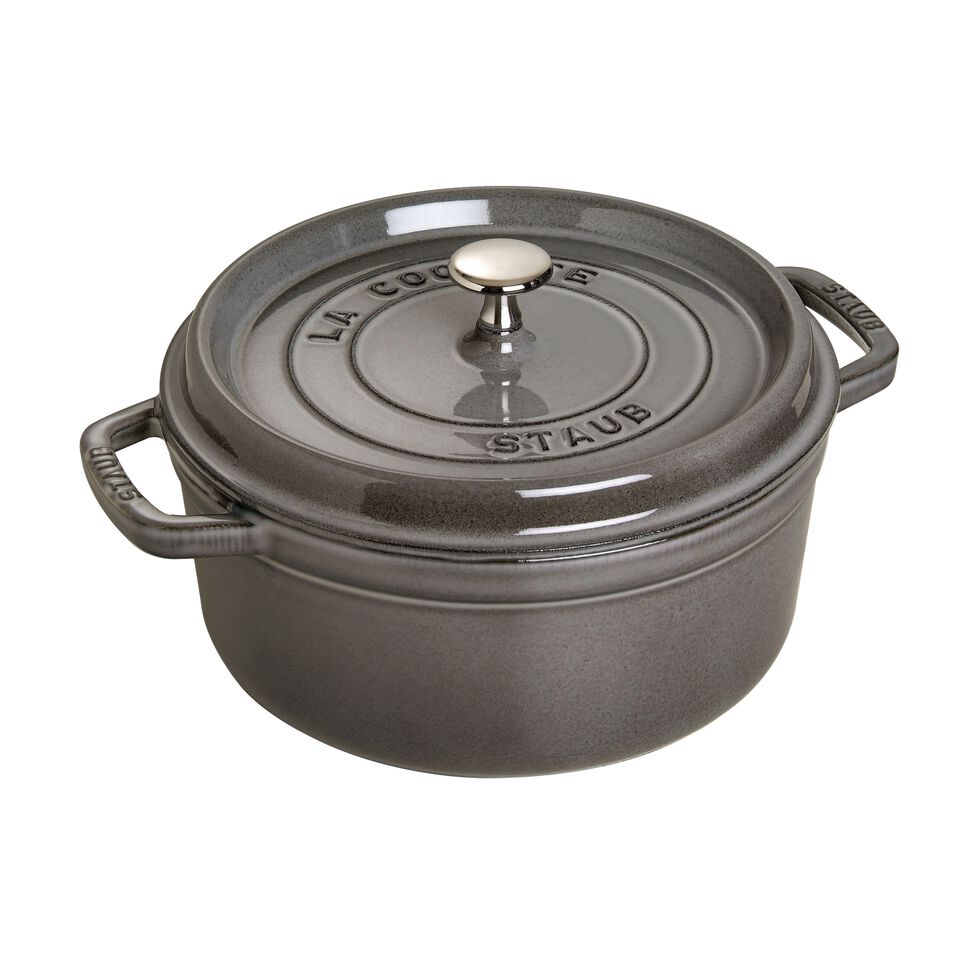 Cocotte 26 cm, rund, Graphit-Grau, Gusseisen